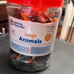 Jungle Animals Set - Red and Black